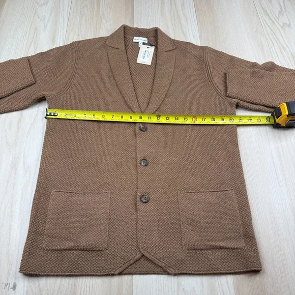 NWT Peter Millar Mens Turbinado Brown Anderson Cardigan Sweater Size Medium - Picture 6 of 9